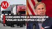 Industriales mexicanos exigen a gobernador de Texas “no entorpezca” tránsito de camiones