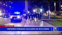 Jesús María: agentes del serenazgo capturan delincuentes que robaban celulares de alta gama