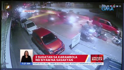 2 sugatan sa karambola ng siyam na sasakyan | UB