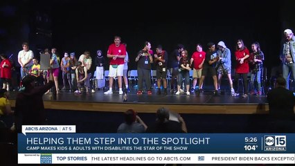 Special needs adults and kids take to the stage as part of summer camp