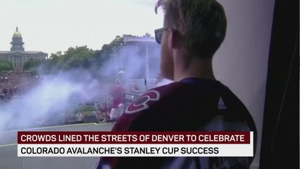 Crowds celebrate with Colorado Avalanche after Stanley Cup triumph