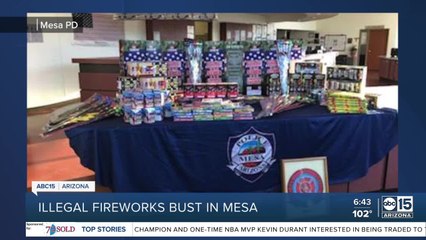 Man in custody, Mesa police seize hundreds of illegal fireworks