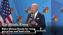 Biden blames Russia for rising gas prices and food crisis