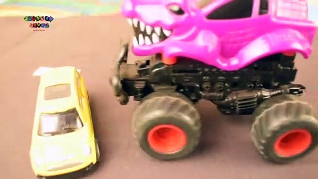 Good vs Evil | Police Car | Scary Monster Truck For Kids | Trucks For Children