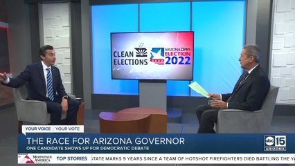 AZ Democratic Gubernatorial debate becomes interview with one candidate absent