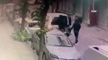 1 dakikada aracın camını kırıp içindekileri çaldılar: O anlar kamerada