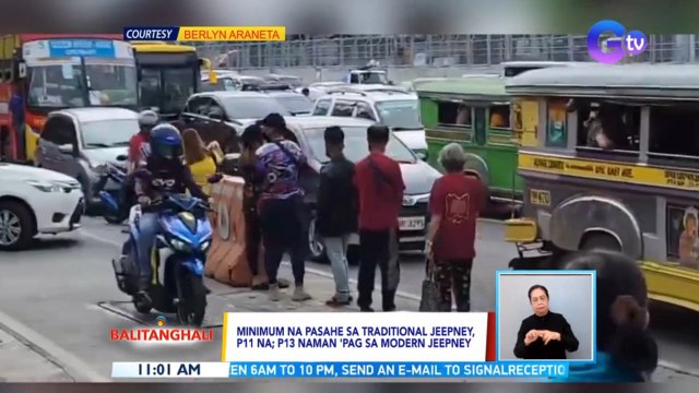 Minimum na pasahe sa traditional jeepney, P11 na; P13 naman 'pag sa modern jeepney | BT