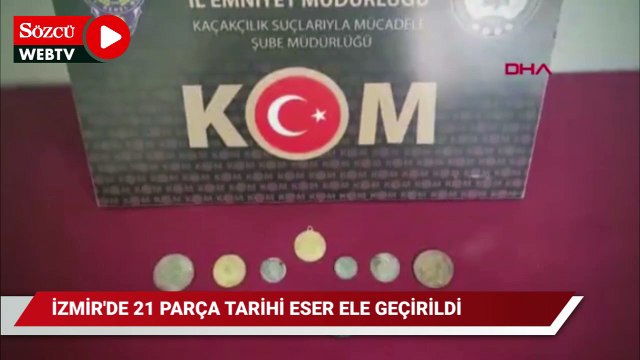 İzmir'de 21 parça tarihi eser ele geçirildi