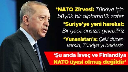 Cumhurbaşkanı Erdoğan'dan NATO zirvesi sonrası önemli açıklamalar