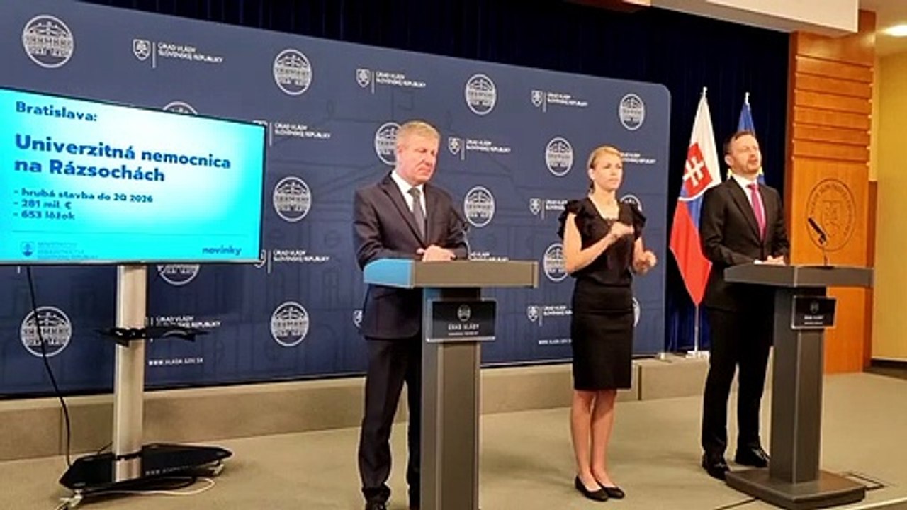 ZÁZNAM: Vláda: Z plánu obnovy sa postavia Rázsochy a martinská nemocnica