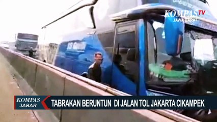 5 Kendaraan Terlibat Laka Beruntun Di Tol Japek
