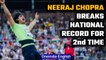 Neeraj Chopra breaks national record for Javelin throw in Stockholm | Oneindia News *News