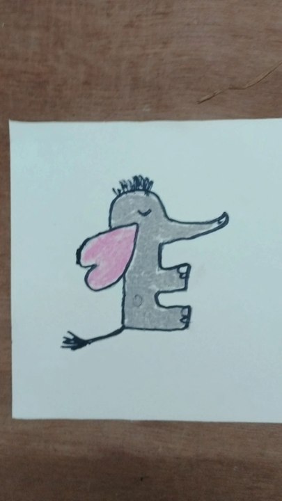 How to draw Elephant from"E"Alphabet