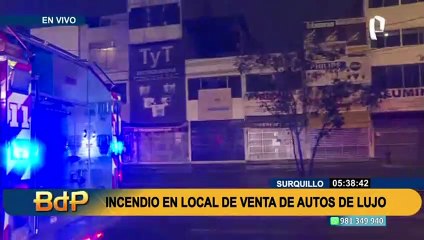 Surquillo: explosión de un mini cooper causa incendio en local de autos de lujo