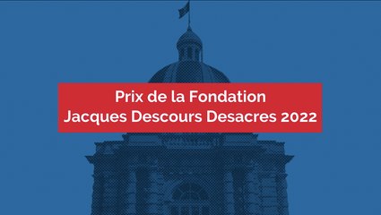 Prix de la Fondation Jacques Descours Desacres 2022 : Vincent Sempastous