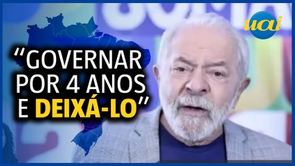 Lula diz que, caso eleito, não pensa em reeleição daqui 4 anos