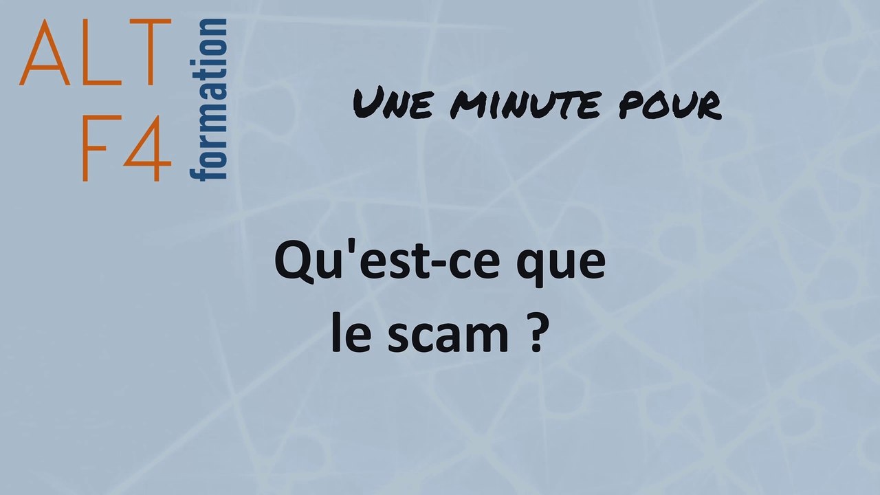 Qu'est-ce que le scam ?