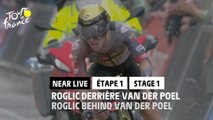 Roglic derrière Van Der Poel/Roglic behind Van Der Poel - Near Live - Étape 1 / Stage 1 - #TDF2022