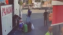 ÜMRANİYE'DE YOLCU OTOBÜSÜNDEN İNEN KADIN, TERMİNALİ BİRBİRİNE KATTI