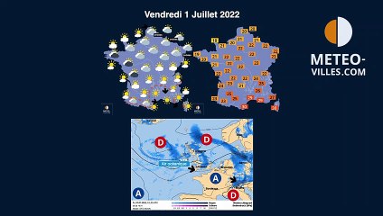 prévisions météo du vendredi 1er juillet 2022