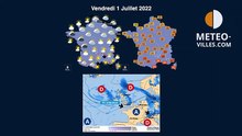prévisions météo du vendredi 1er juillet 2022