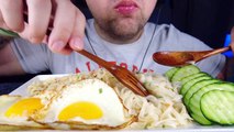 ASMR PHO RICE NOODLES & FRIED EGG & CUCUMBER | VIETNAMESE NOODLES | MUKBANG EATING SHOW NO TALKING