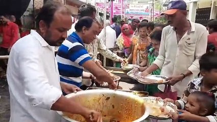 VIDEO.... रथयात्रा :ननिहाल सरसपुर में एक लाख से अधिक को भोजन-प्रसाद