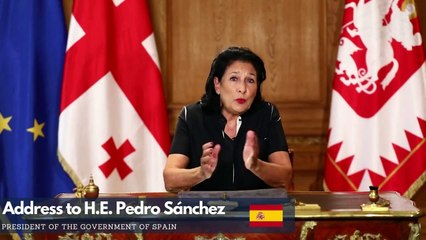 La presidenta de Georgia pide apoyo a Pedro Sánchez / TWITTER - SALOME ZOURAVICHVILI