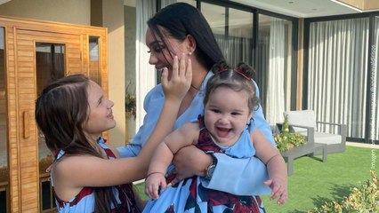 Adhara, hija de Andrea Valdiri, enterneció al hacer ruidos de animales