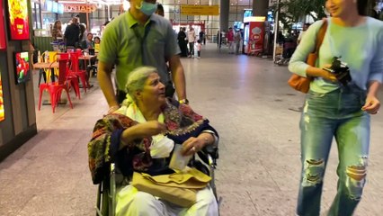 GAUAHAR KHAN & ZAID DARBAR RETURNS MUMBAI SPOTTED AT AIRPORT ARRIVED