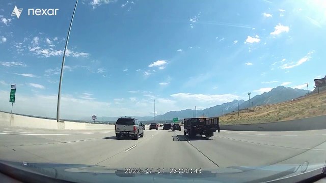 Truck Tire Pops off at an Unfortunate Time