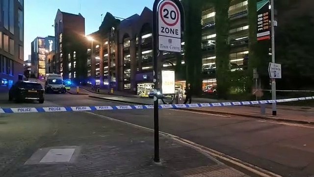 Police in St John's Street, Northampton
