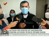 Activados 322 puntos de vacunación contra la COVID-19 en el estado Sucre