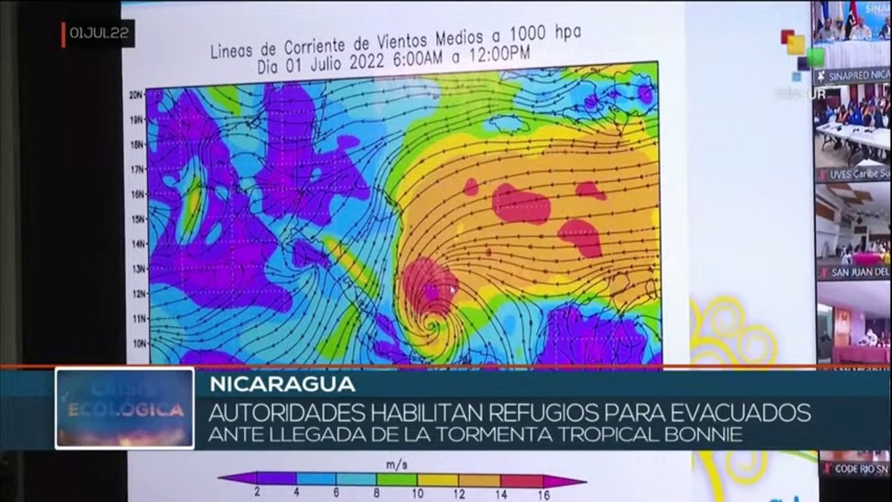 Nicaragua: Autoridades evacúan a la población ante llegada de tormenta tropical