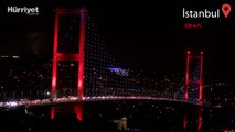 15 Temmuz Şehitler Köprüsü, Kabotaj Bayramı nedeniyle ışıklandırıldı
