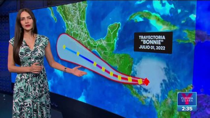 Tormenta tropical "Bonnie" se desarrolla en el Mar Caribe