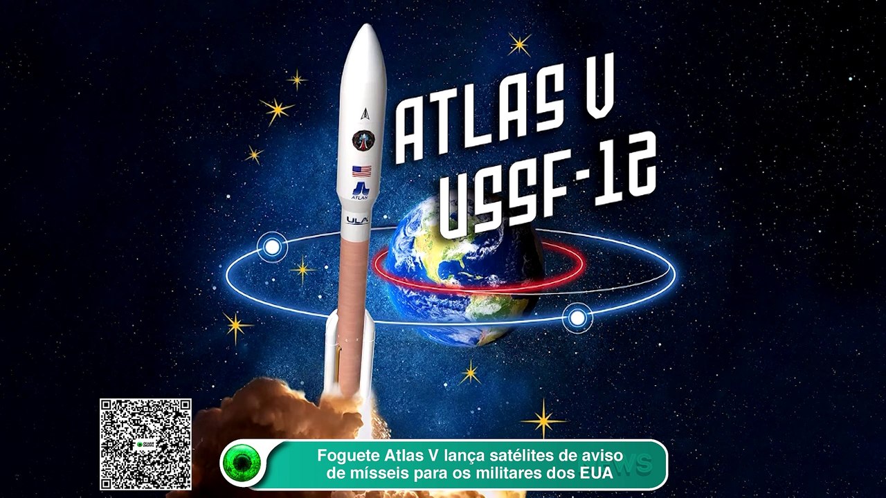 Foguete Atlas V lança satélites para os militares dos EUA