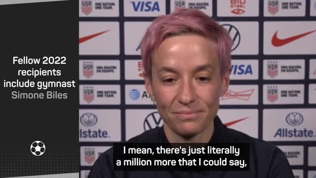 Rapinoe credits trailblazers for Medal of Freedom award