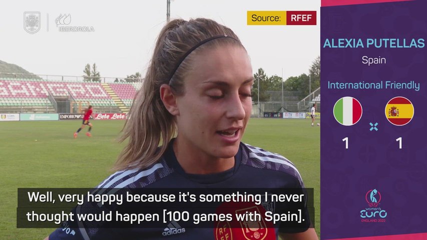 Putellas delighted to reach 100 caps with Spain