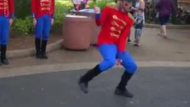Man Dressed as Clown Performs Jumprope Tricks