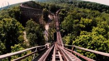 The Beast Roller Coaster (King's Island Amusement Park - Mason, Ohio) - Front Row Roller Coaster POV Video