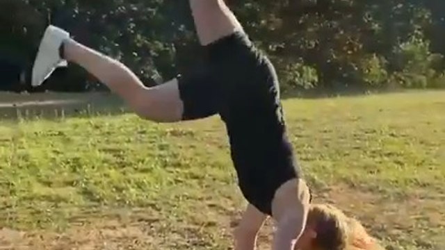 Girl Executes Flawless Gymnastics Moves