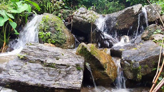 Beautiful Waterfall Has Many Layers Of Water - Enjoy watching Waterfalls And The Peaceful Scenery