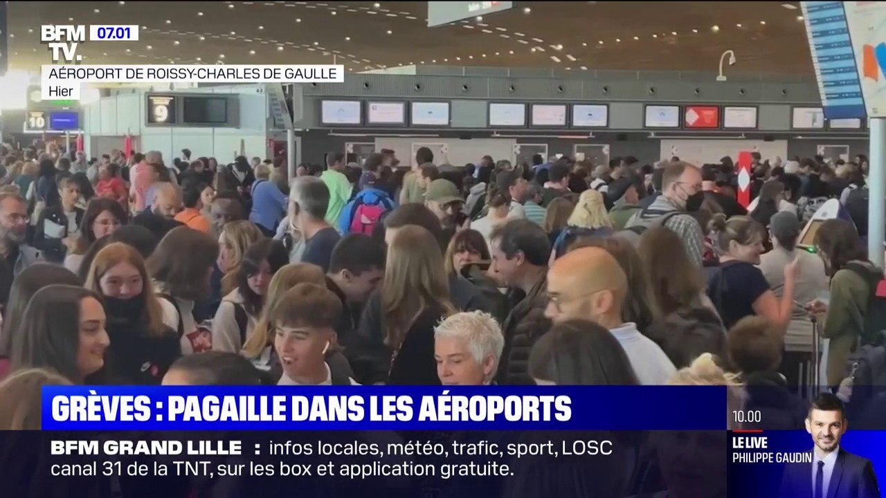 Grèves: pagaille dans les aéroports