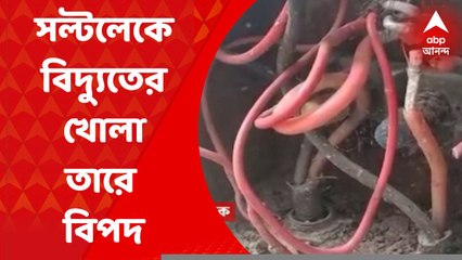 Saltlake: সল্টলেকের বিভিন্ন জায়গায় বিদ্যুতের খোলা তার, বিপদের আশঙ্কা | Bangla News