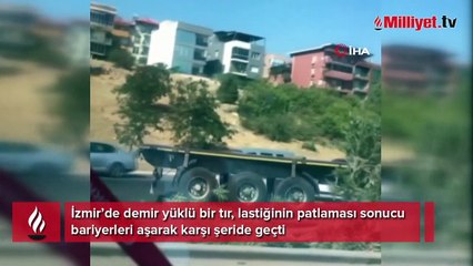 Tırın altında kalmaktan son anda kurtuldular