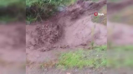 Dolu ve sağanak yağmur sele neden oldu