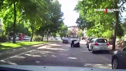 Umursamaz sürücünün trafikteki tehlikeli yolculuğu