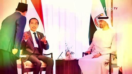 Momen Prabowo Dampingi Jokowi Bertemu Presiden MBZ di UEA