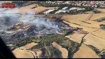 Un incendio quema 35 hectáreas de huertos en Montcada